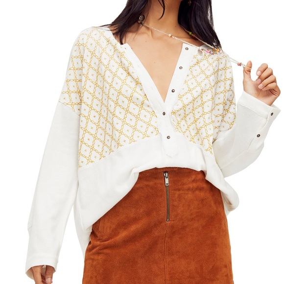 Free People Tops - Free People oversized long sleeve shirt